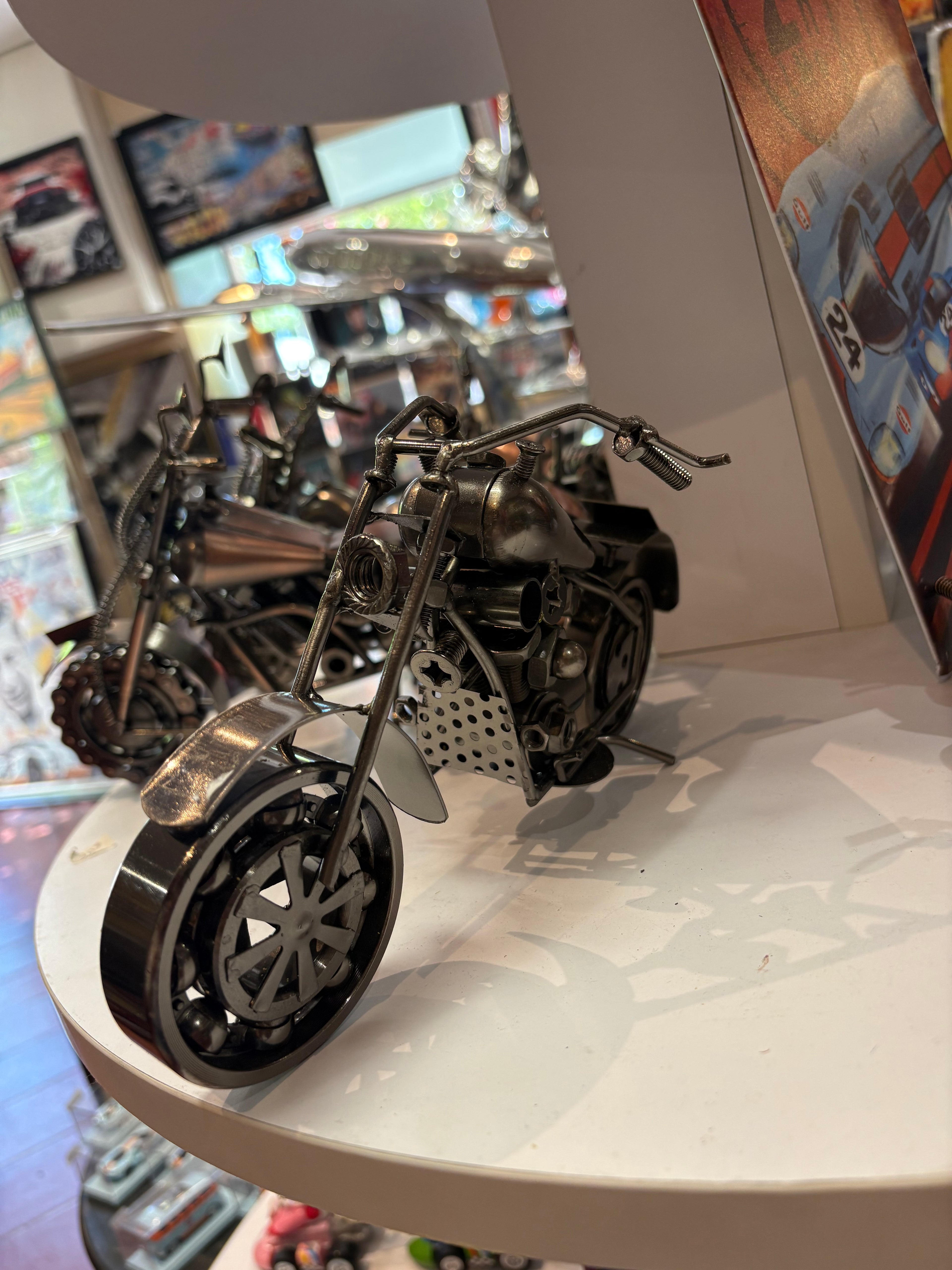 Moto Artisanale – 25 cm ARGENT