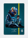 Plaque Métal Fernando Alonso 30 x 20 cm