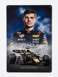 Plaque Métal Max Verstappen – Portrait Oracle Red Bull 30 x 20 cm