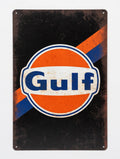 Plaque Métal Gulf – Logo Iconique 30 x 20 cm