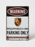 Plaque Métal Porsche Parking Only 30 x 20 cm