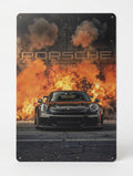 Plaque Métal Porsche – Puissance Explosive 30 x 20 cm