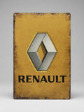 Plaque Métal Renault Vintage Logo Classique 30 x 20 cm