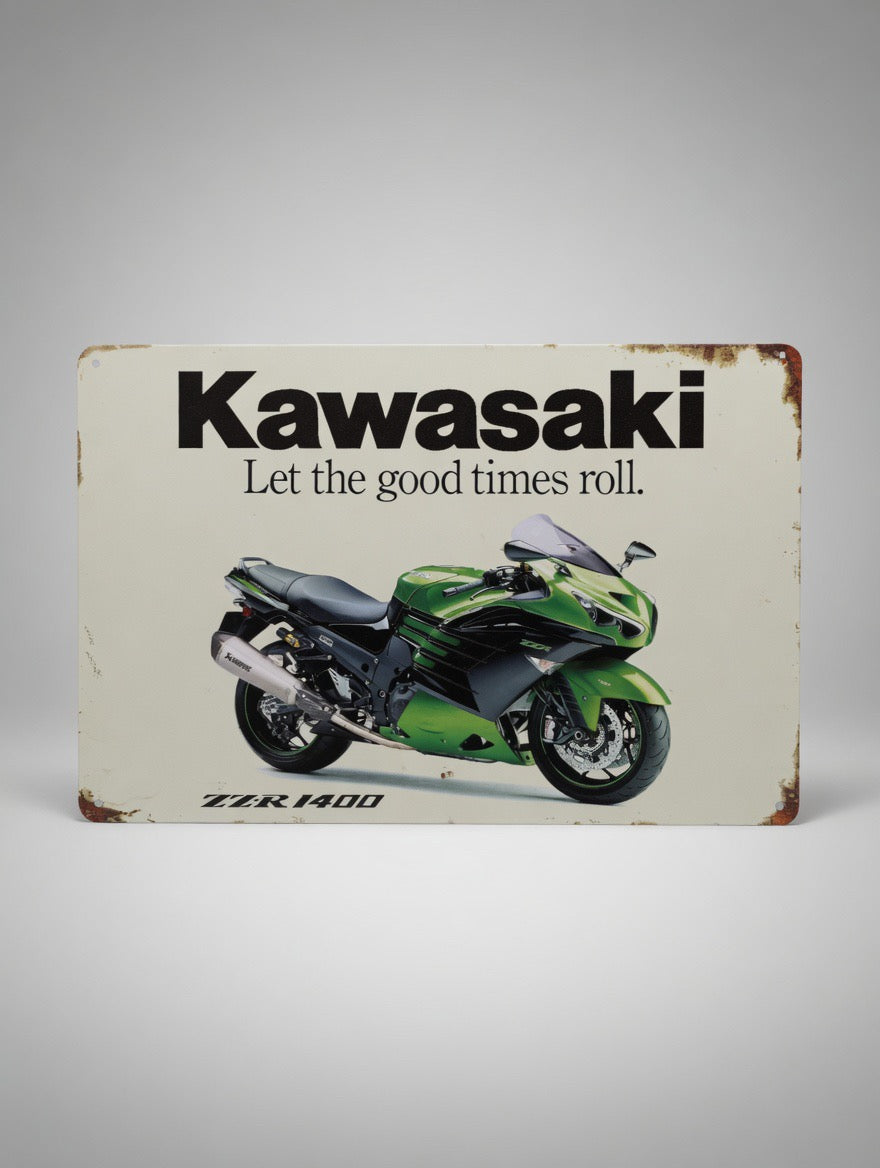 Plaque Métal Kawasaki ZZR 1400 30 x 20 cm