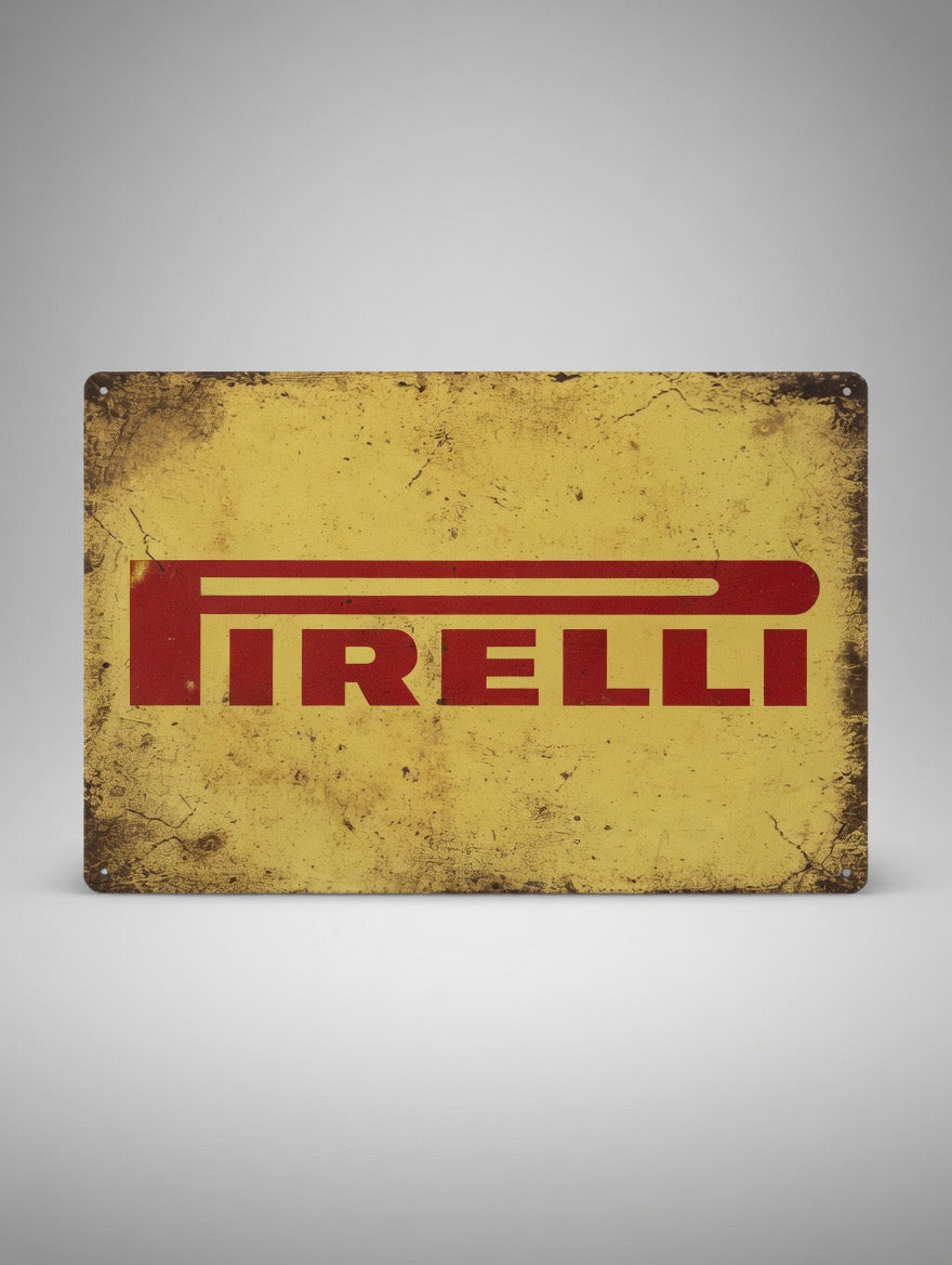 Plaque Métal Pirelli Vintage 30 x 20 cm