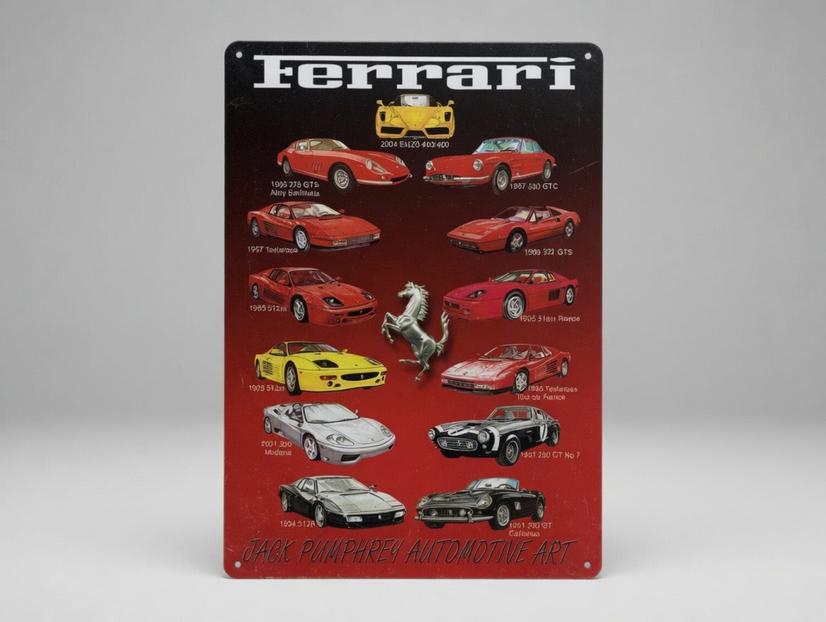 Plaque Métal Ferrari – Collection Légendaire 30 x 20 cm