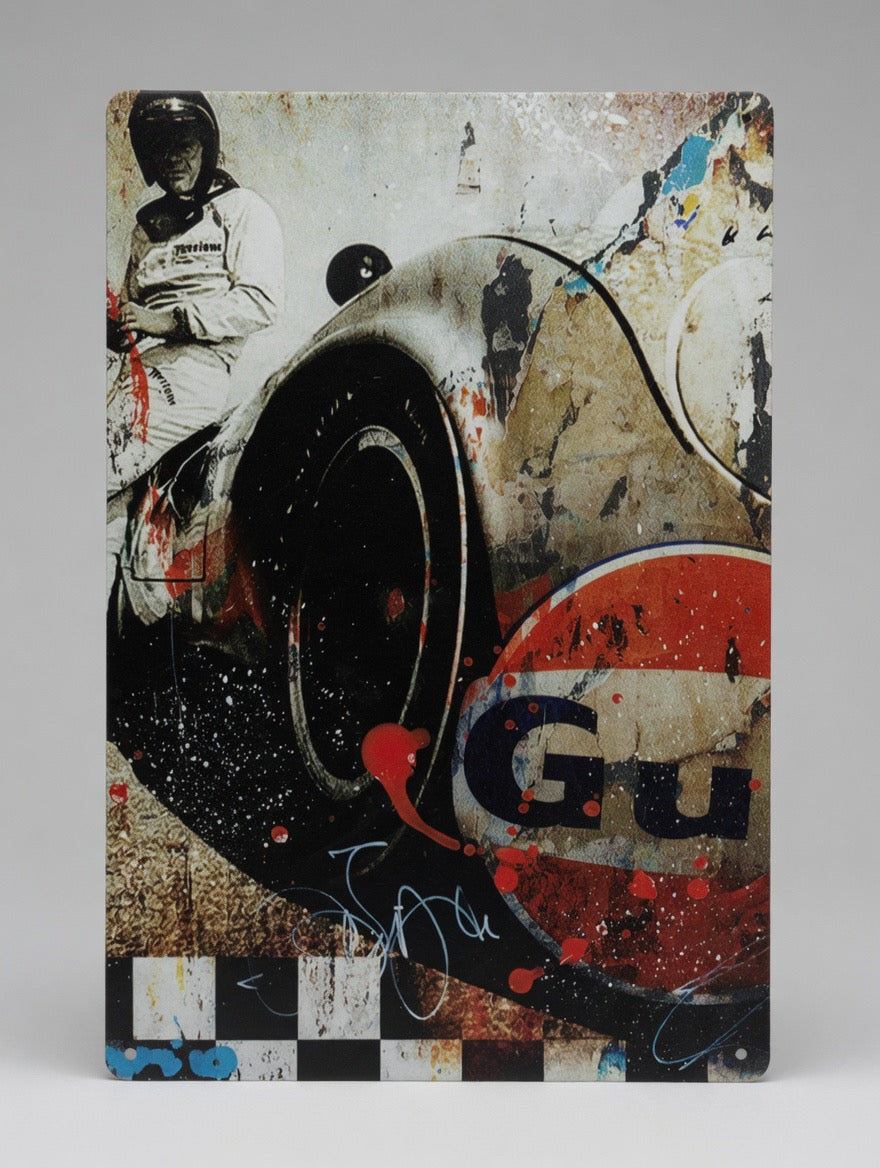 Plaque Métal Gulf Racing – Art Vintage 30 x 20 cm