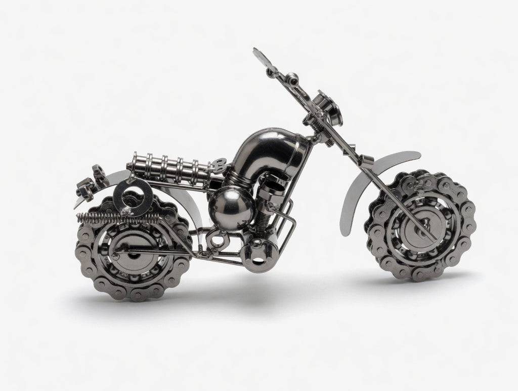 Moto Artisanale – 25 cm ARGENT