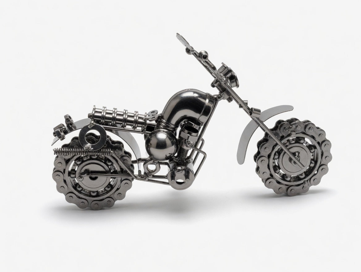 Moto Artisanale – 25 cm ARGENT