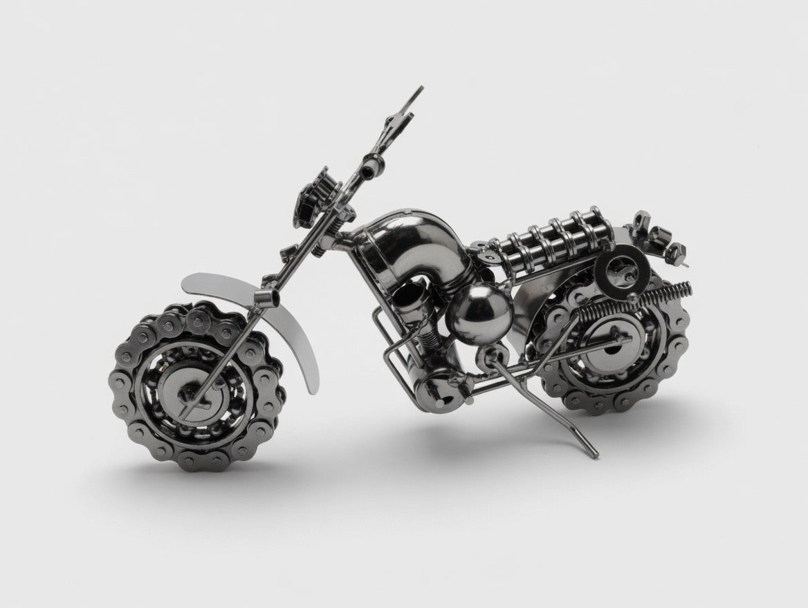 Moto Artisanale – 25 cm ARGENT