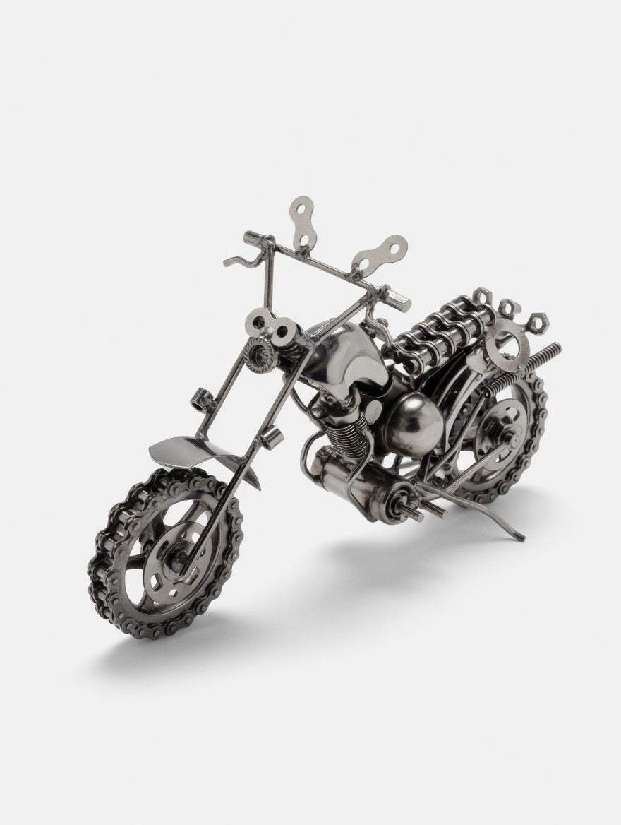 Moto Artisanale – 25 cm ARGENT
