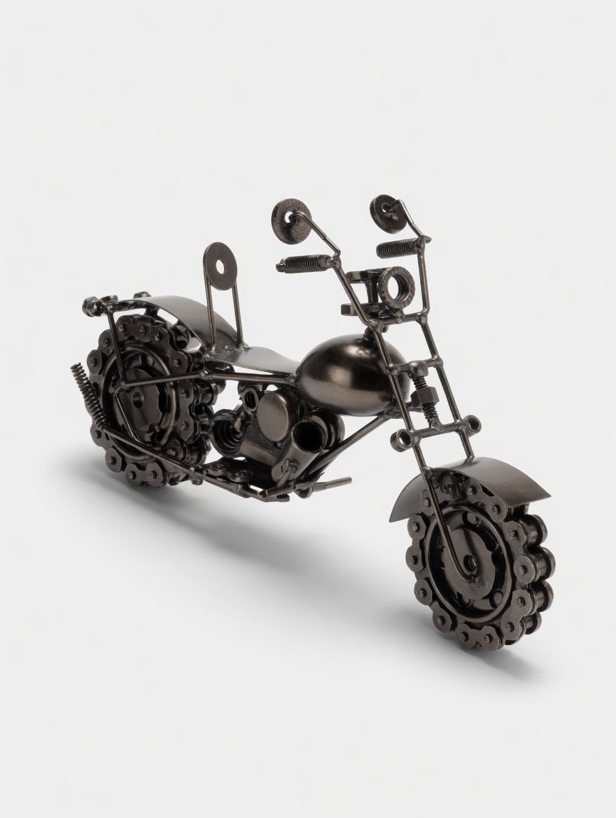 Moto Artisanale – 25 cm ARGENT