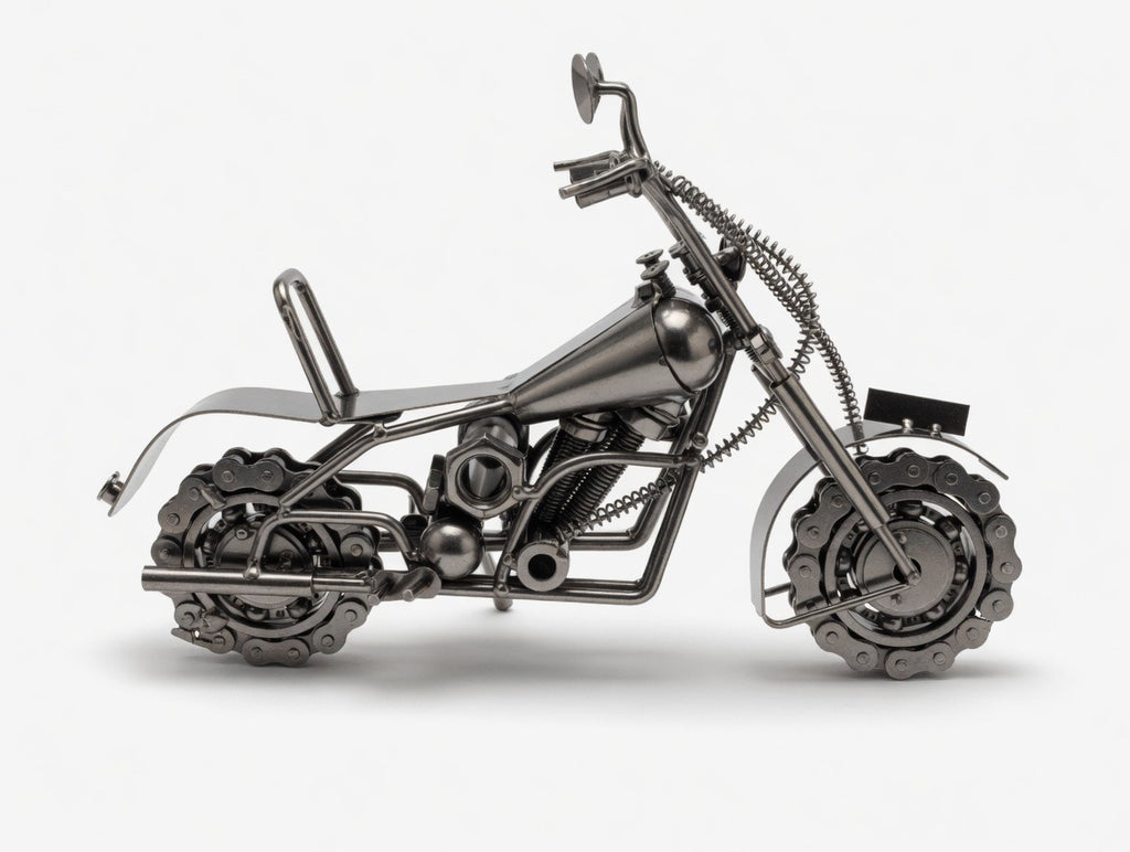 Moto Artisanale – 30 cm ARGENT
