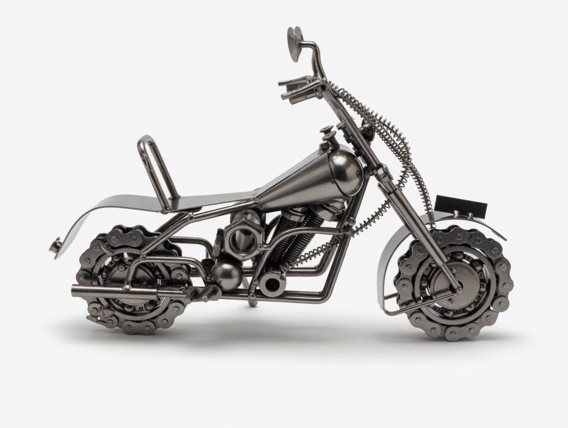 Moto Artisanale – 30 cm ARGENT