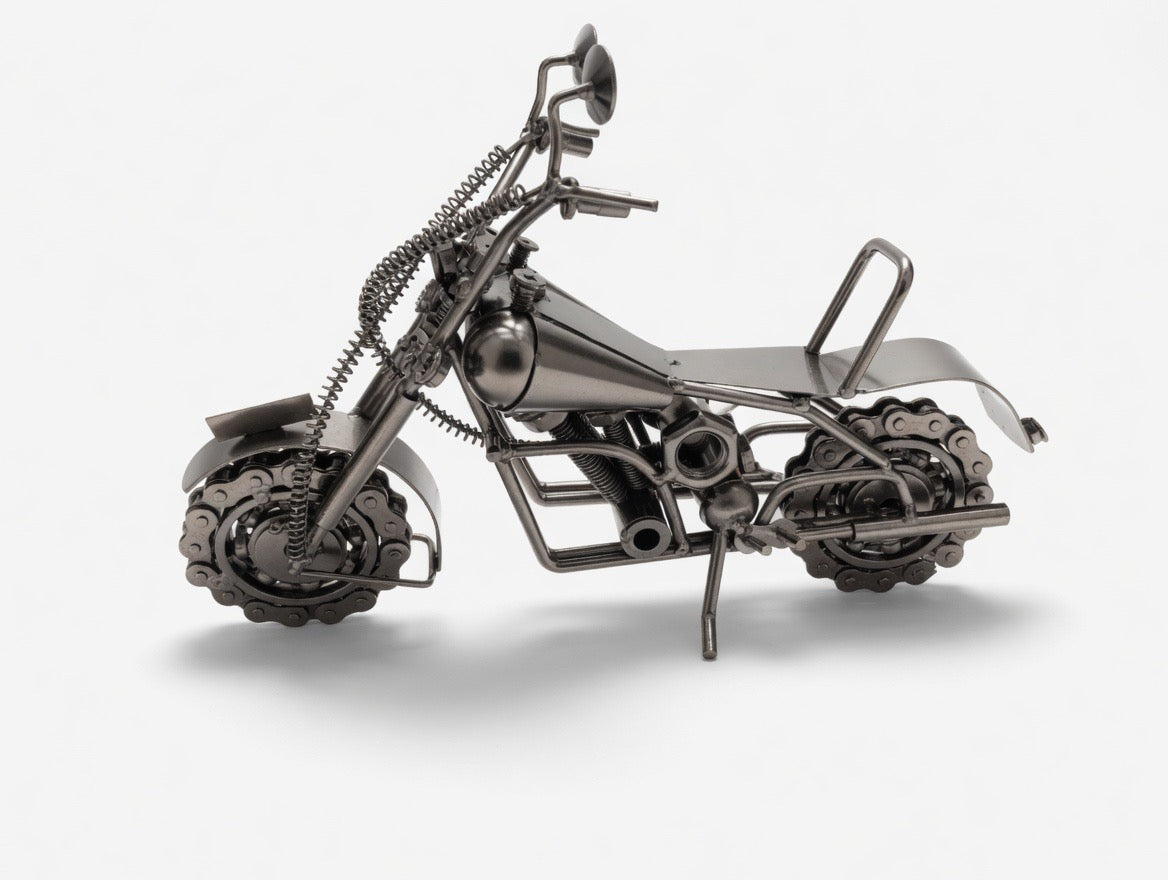 Moto Artisanale – 30 cm ARGENT