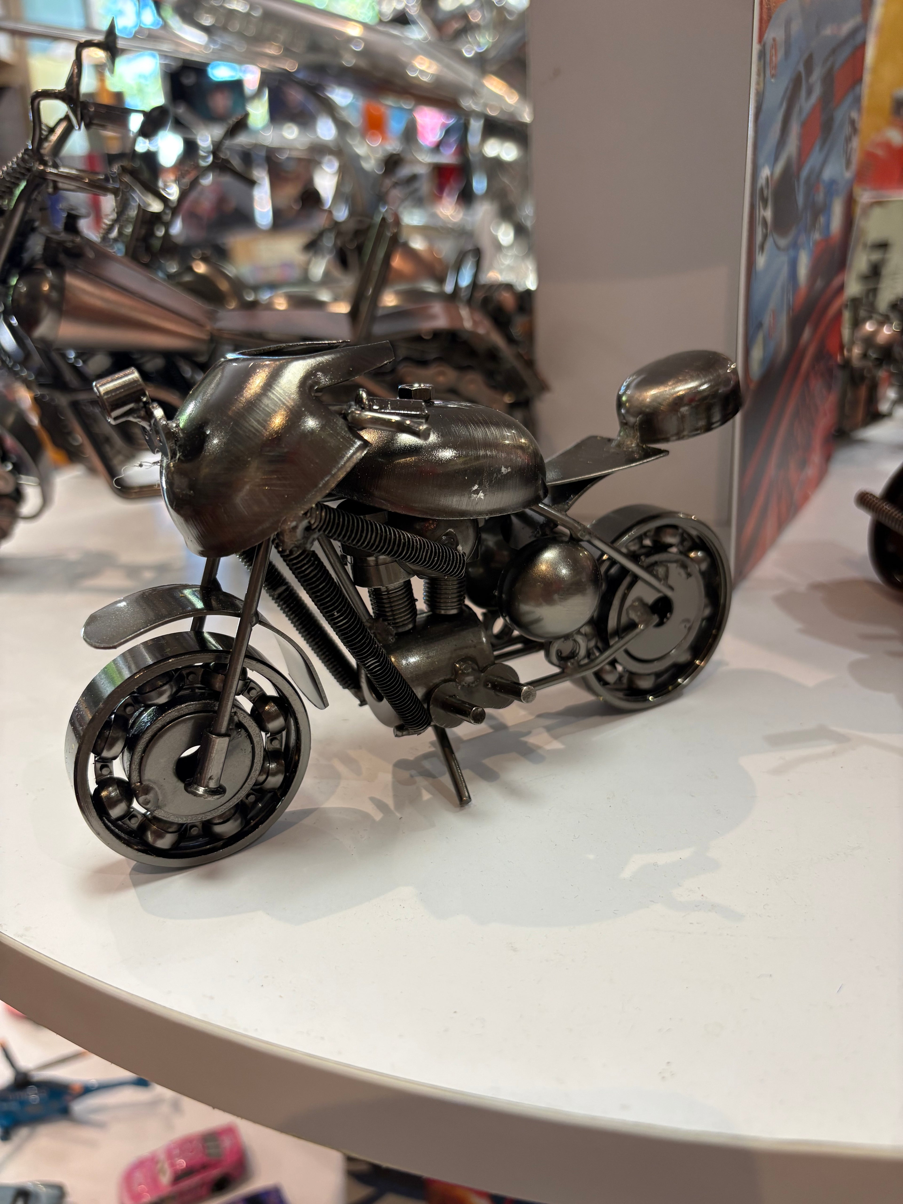 Moto Artisanale – 20 cm Argent