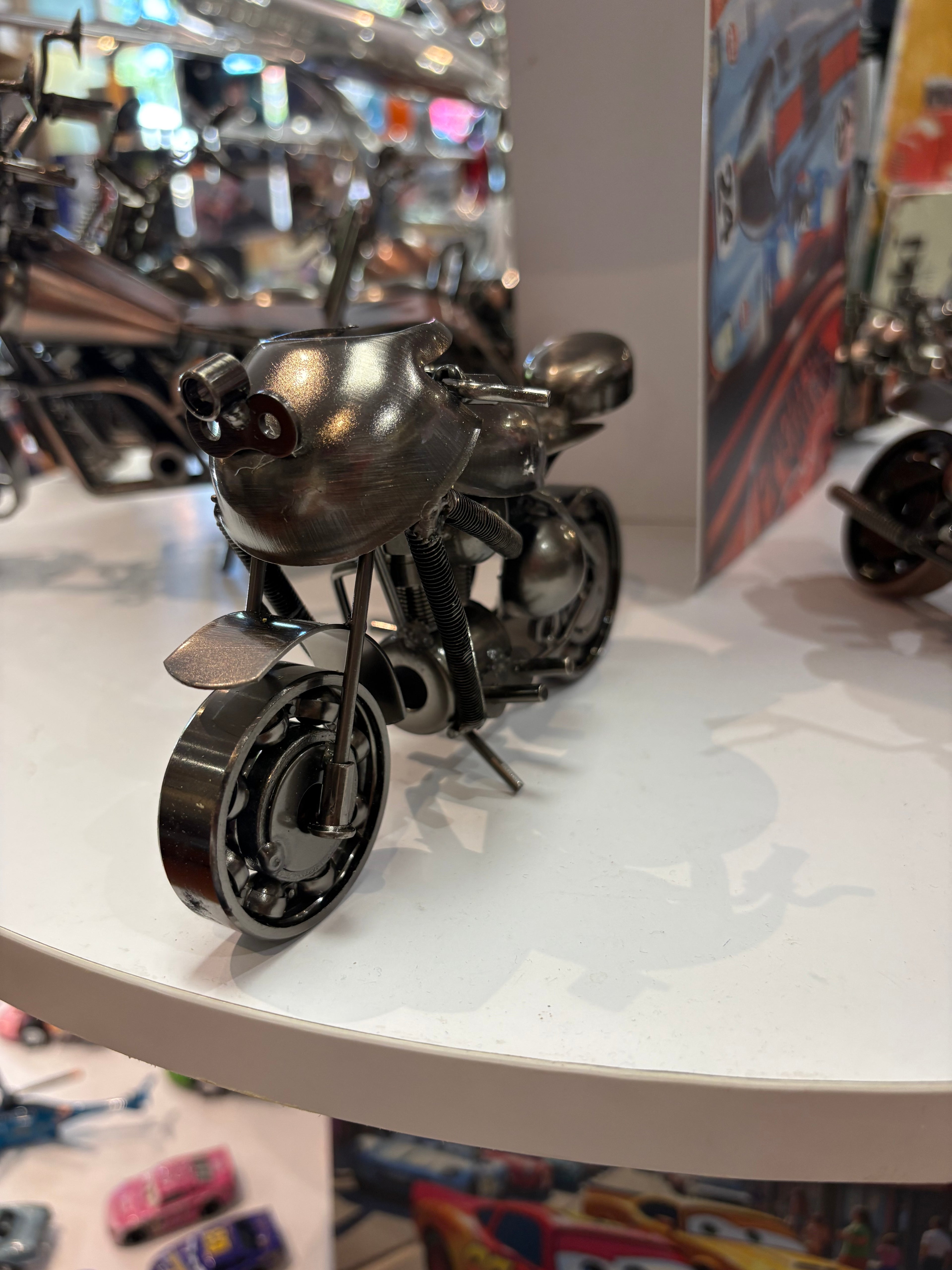 Moto Artisanale – 20 cm Argent