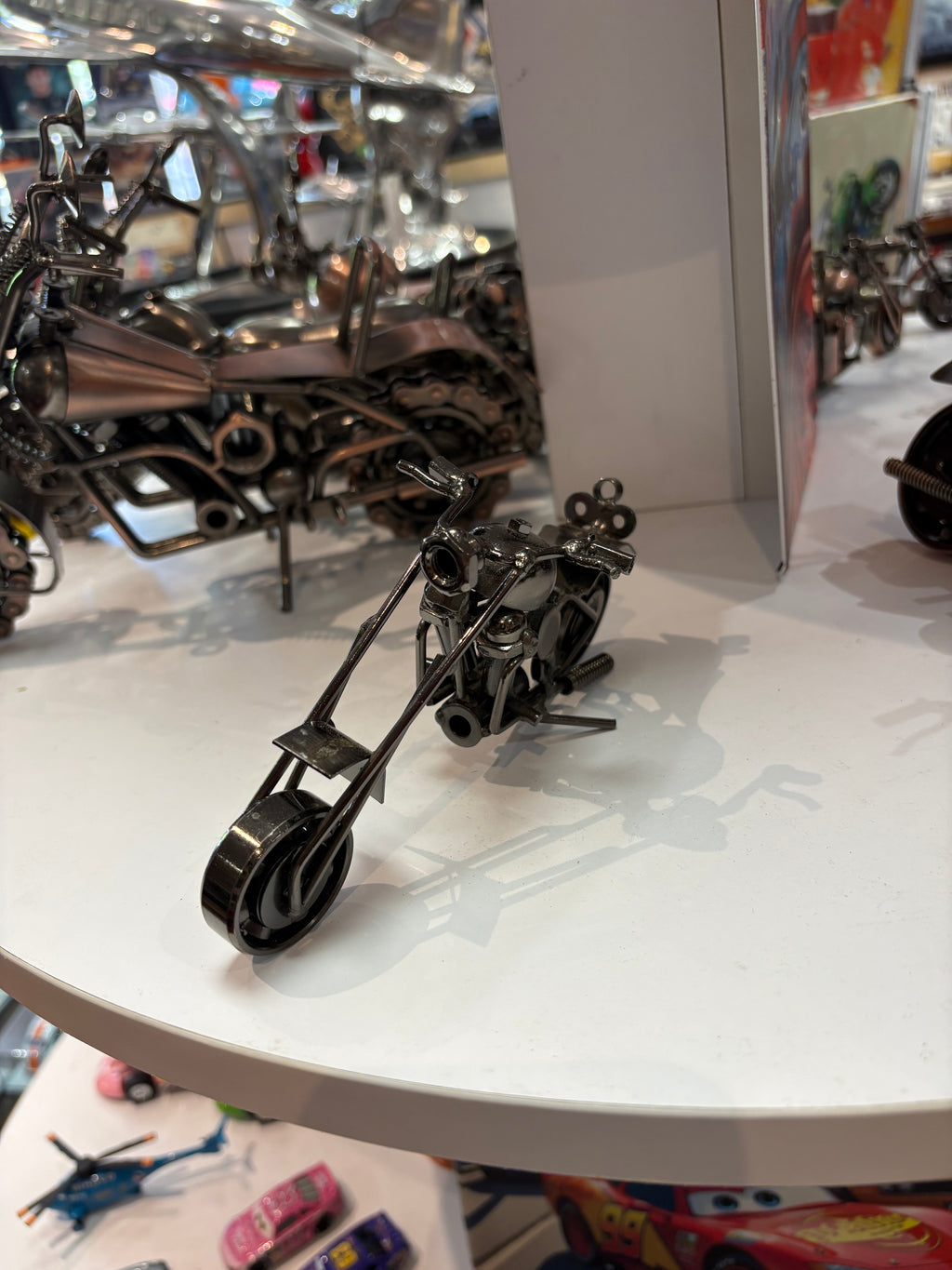 Moto Artisanale – 15 cm Argent