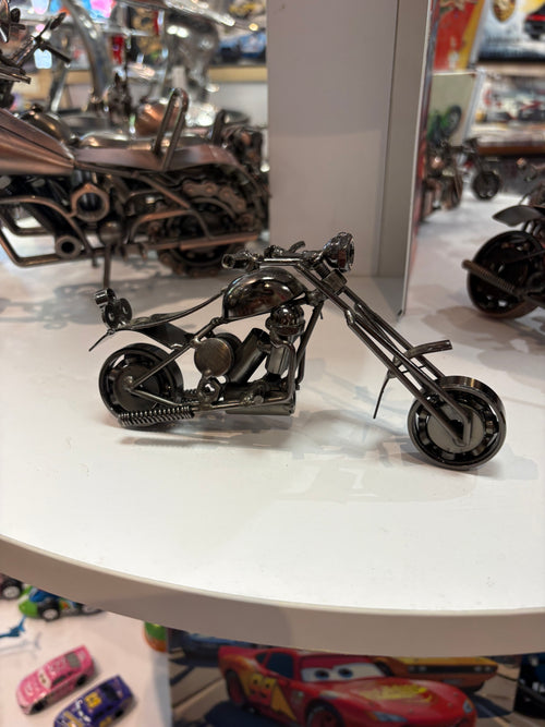 Moto Artisanale – 15 cm Argent