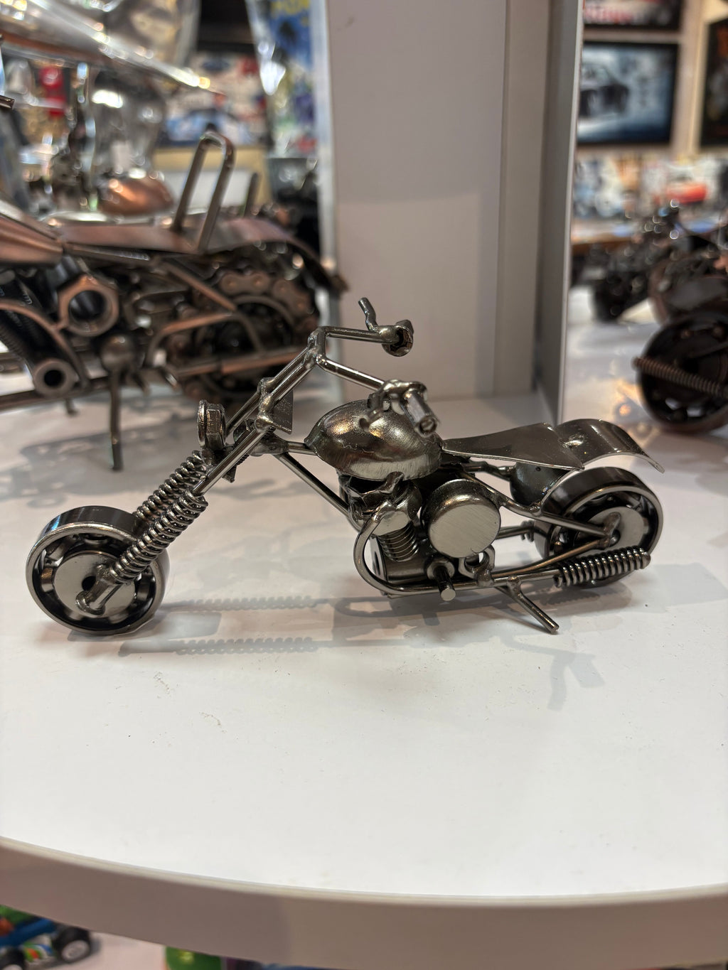 Moto Artisanale – 15 cm ARGENT