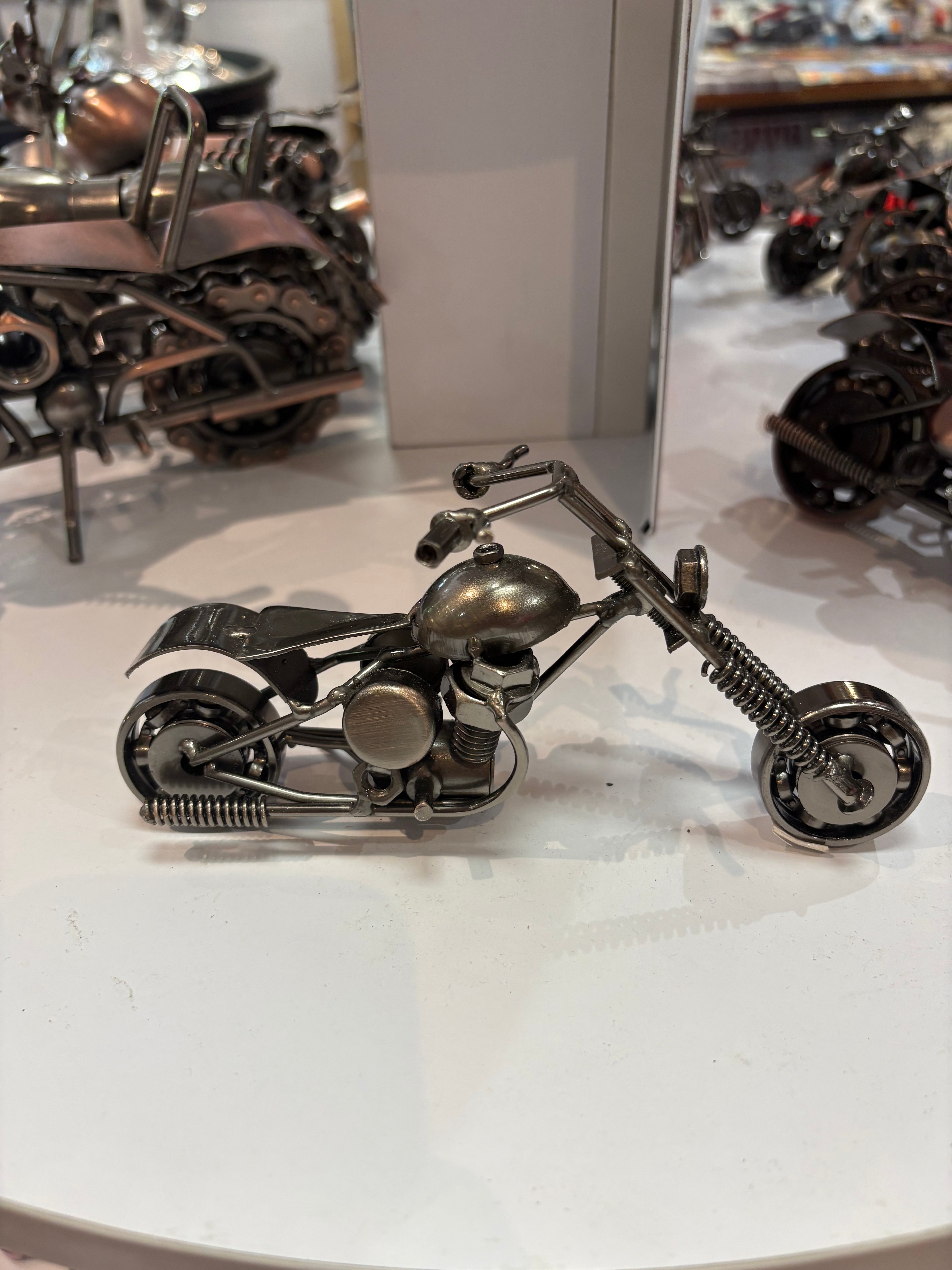 Moto Artisanale – 15 cm ARGENT
