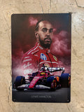 Plaque Métal Lewis Hamilton Ferrari 30 x 20 cm