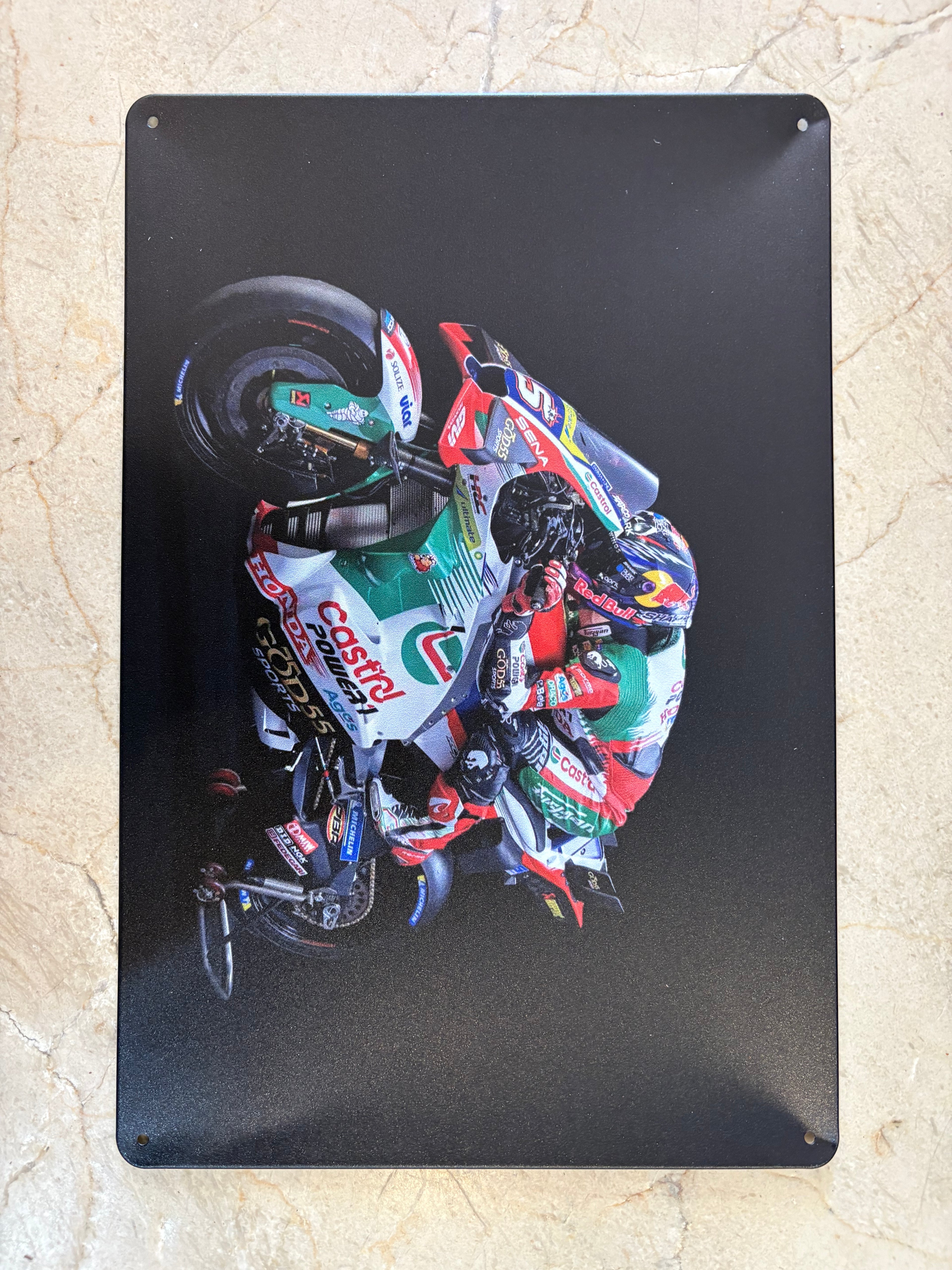 Plaque Métal Johann Zarco Noir 30 x 20 cm