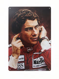 Plaque Métal AYRTON SENNA – McLaren 30 x 20 cm