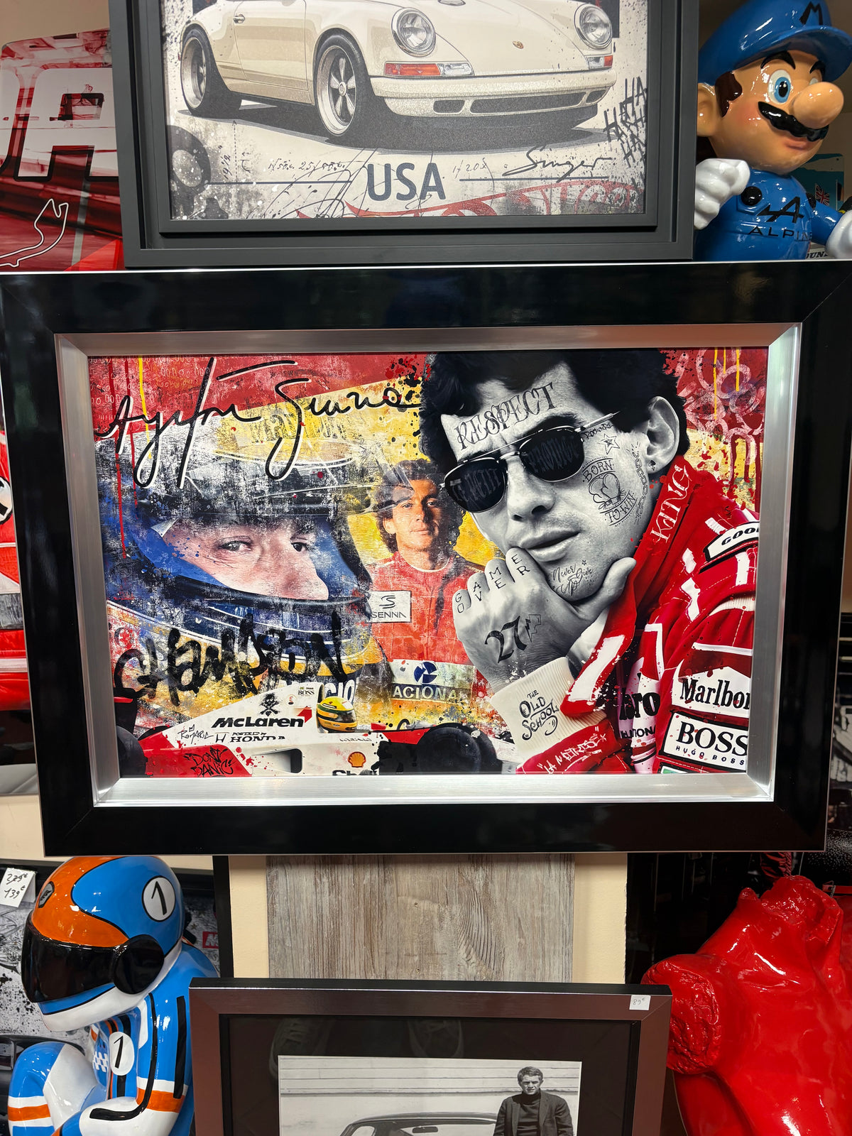 Tableau Ayrton Senna Artiste ROMARIC 40*60 cm