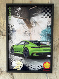 Tableau Porsche 911 GT3 RS Green Artiste ALEX 40*60 cm
