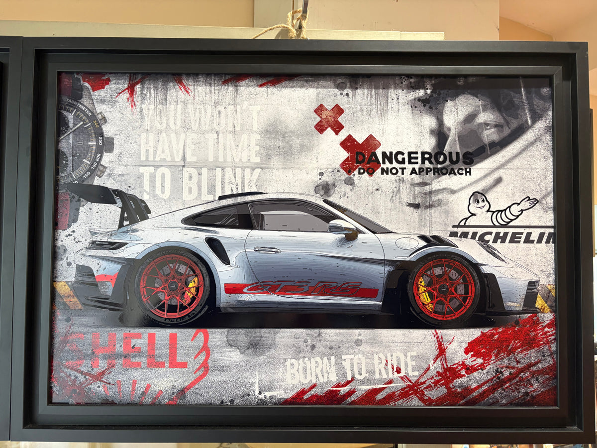 Tableau Porsche GT3 RS 40*60cm Artiste Rubix