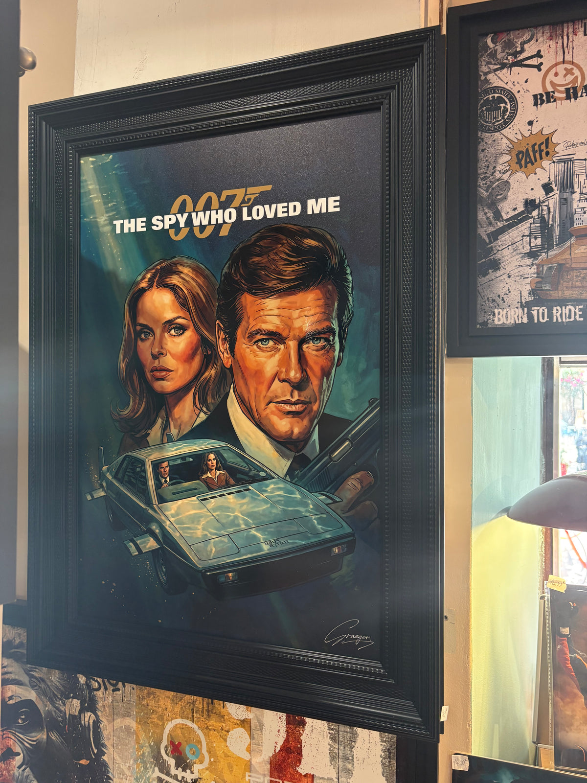 Tableau James Bond THE SPY WHO LOVED ME. Artiste GRANGER 60*40 CM