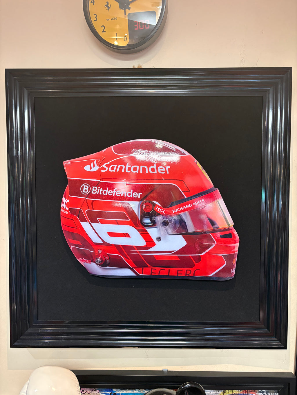 Tableau sur dibond Casque de Charles Leclerc