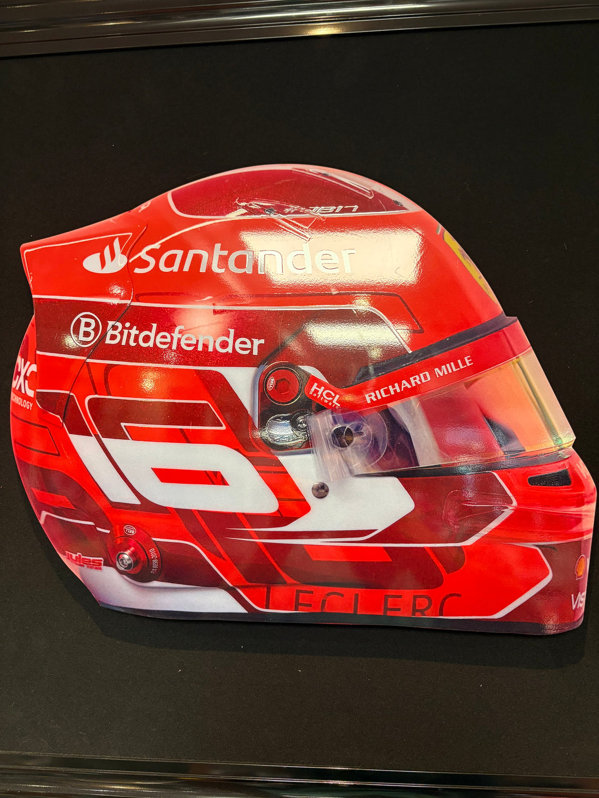 Tableau sur dibond Casque de Charles Leclerc